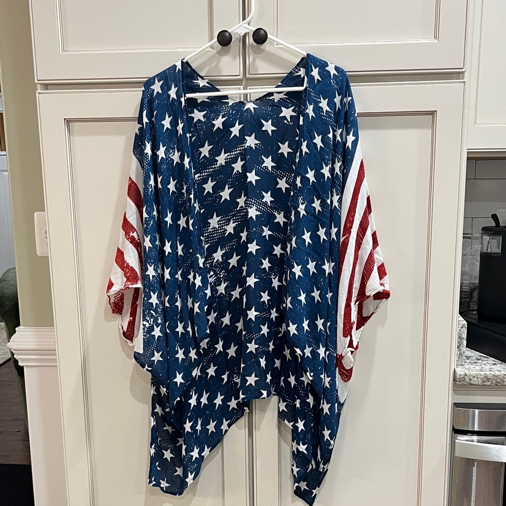 Star-Spangled Kimono Cardigan